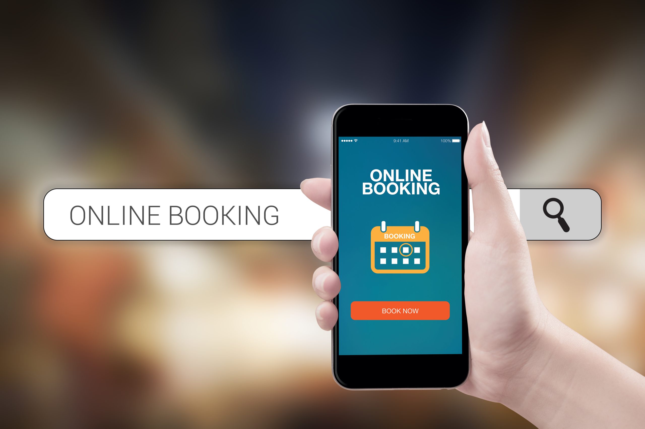 Concept mobile online booking Concept mobile online booking